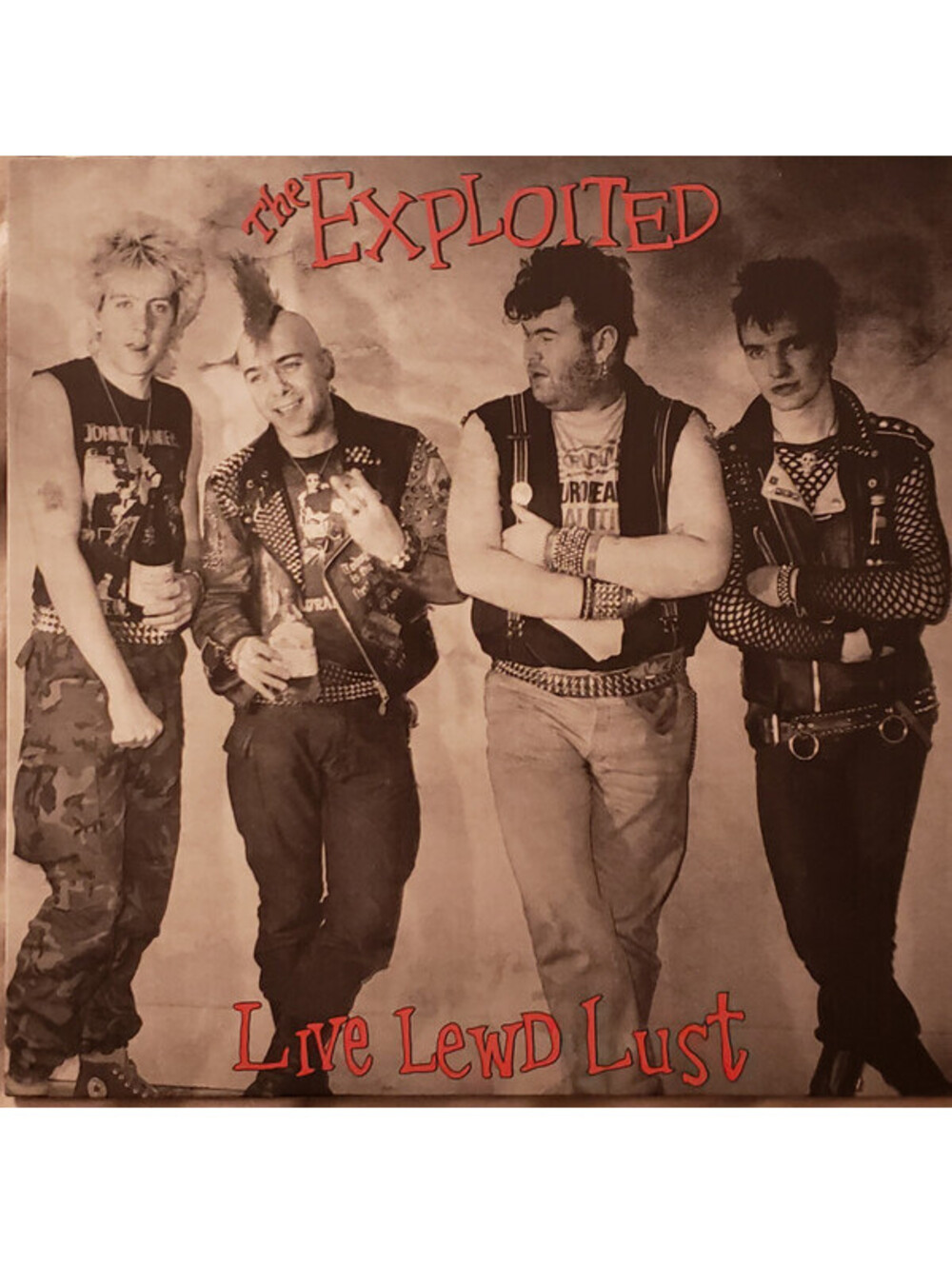 THE EXPLOITED - LIVE LEWD LUST LP RECORD YELLOW VINYL import punk rock uk82